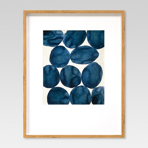 Framed Watercolor Abstract Blue 22"x28" - Threshold™ | Target