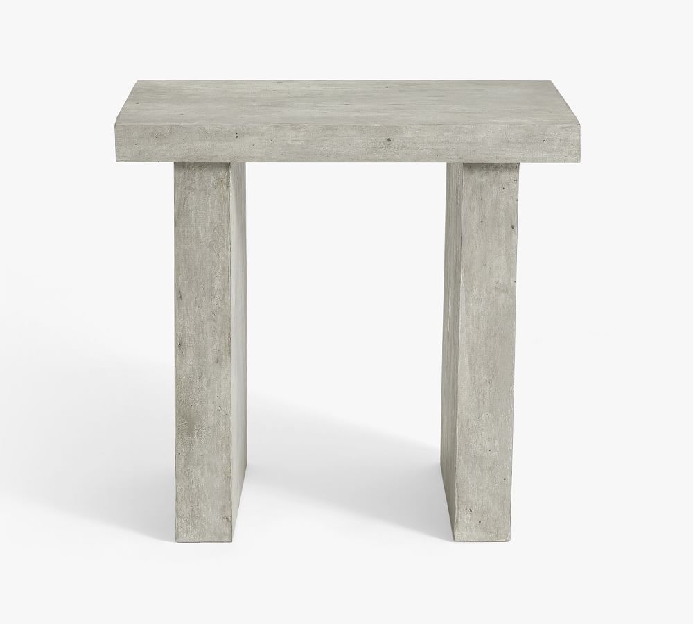 Vaccaro 24" Concrete End Table | Pottery Barn (US)