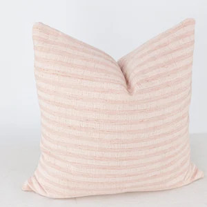 Pink Striped Pillow Blush Pillow Cover Blush Designer - Etsy | Etsy (US)