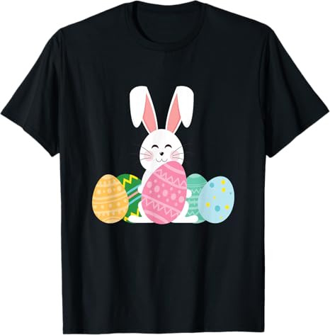 Cute Easter T-Shirt Bunny Tee for Kids Egg Hunt T-Shirt | Amazon (US)
