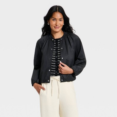 Women's  Lightweight Bomber Jacket - A New Day™ Black M | Target