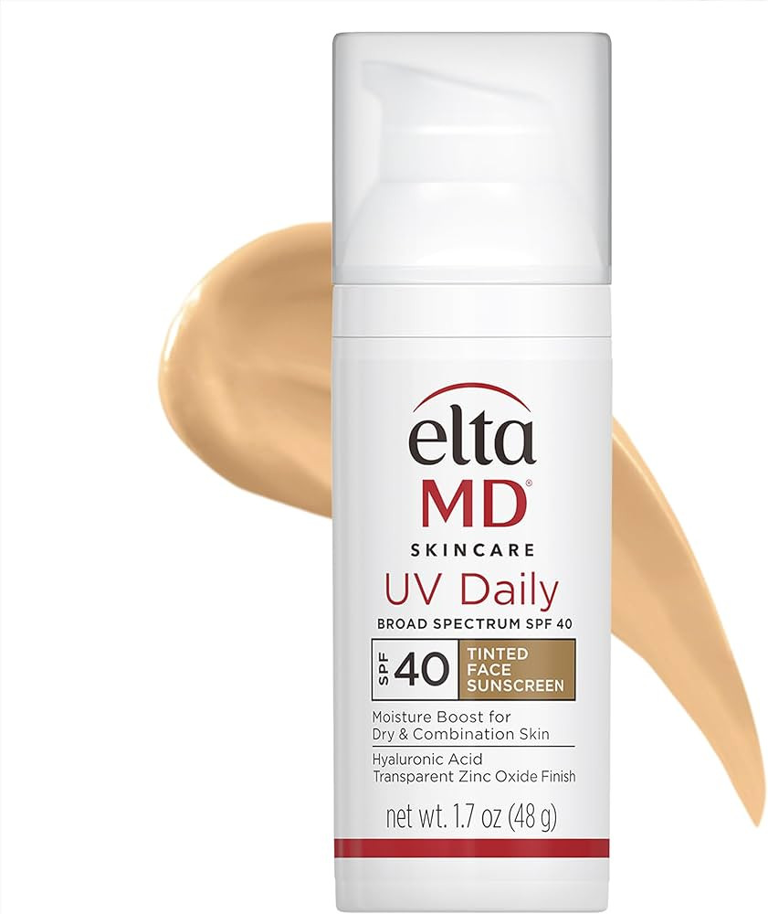 EltaMD UV Daily Tinted Sunscreen with Zinc Oxide, SPF 40 Face Sunscreen Moisturizer, Helps Hydrat... | Amazon (US)