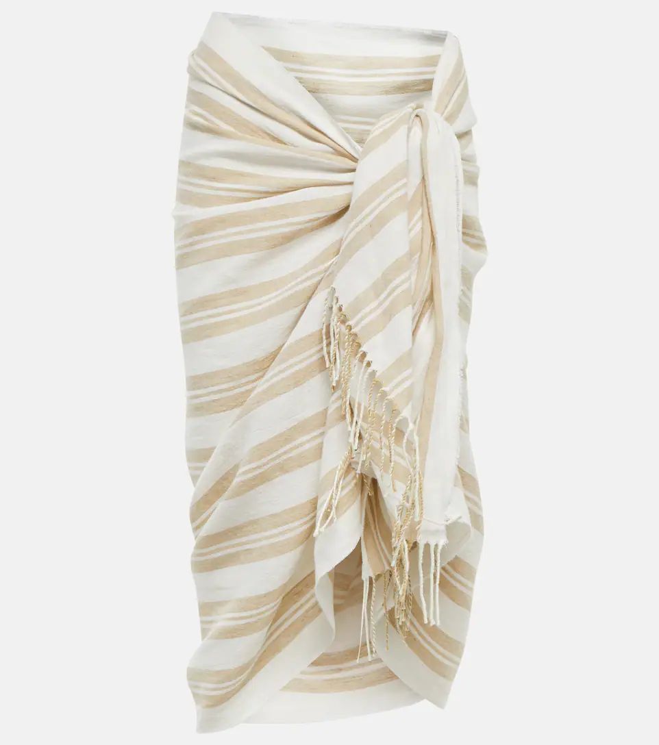 Striped linen and cotton beach cover-up | Mytheresa (US/CA)