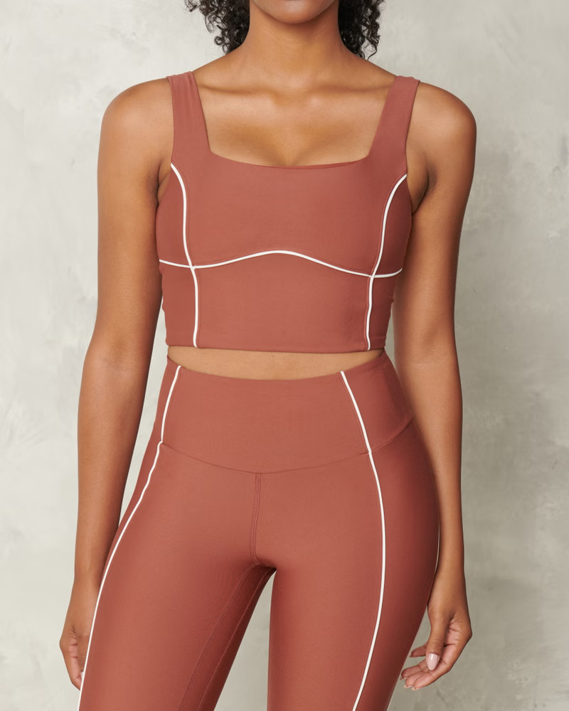 YPB sculptLUX Squareneck Slim Tank | Abercrombie & Fitch (US)