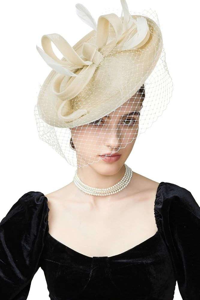 BABEYOND Tea Party Fascinator Kentucky Hat Fascinator Cocktail Pillbox Hat Derby Headband | Amazon (US)