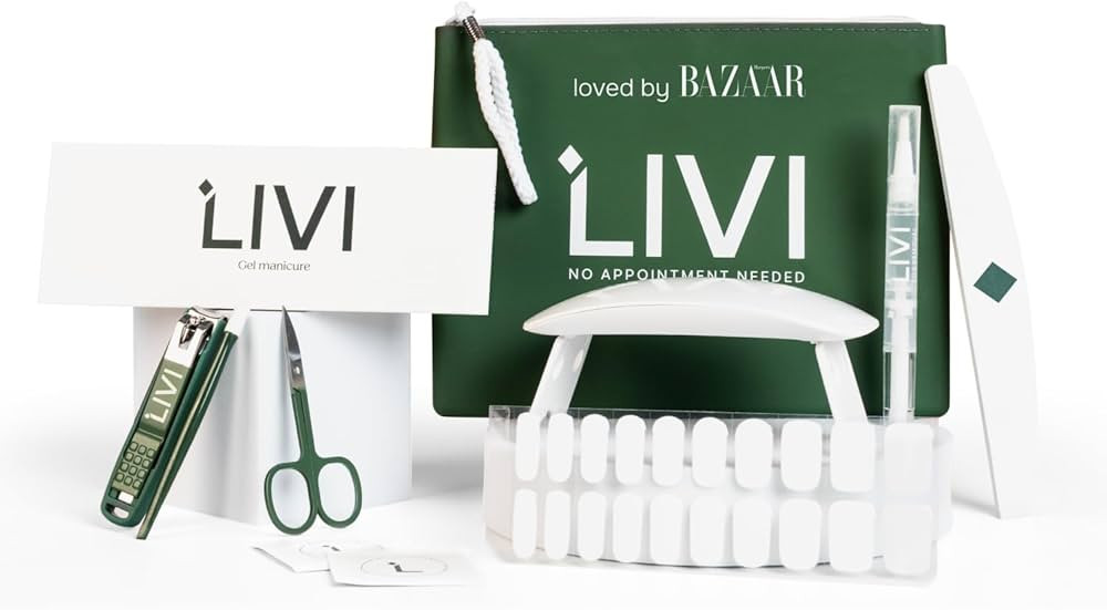 Livi Gel Manicure System with UV Light – Full Mani Kit with 40 Nail Stickers, UV Light & Mani T... | Amazon (US)