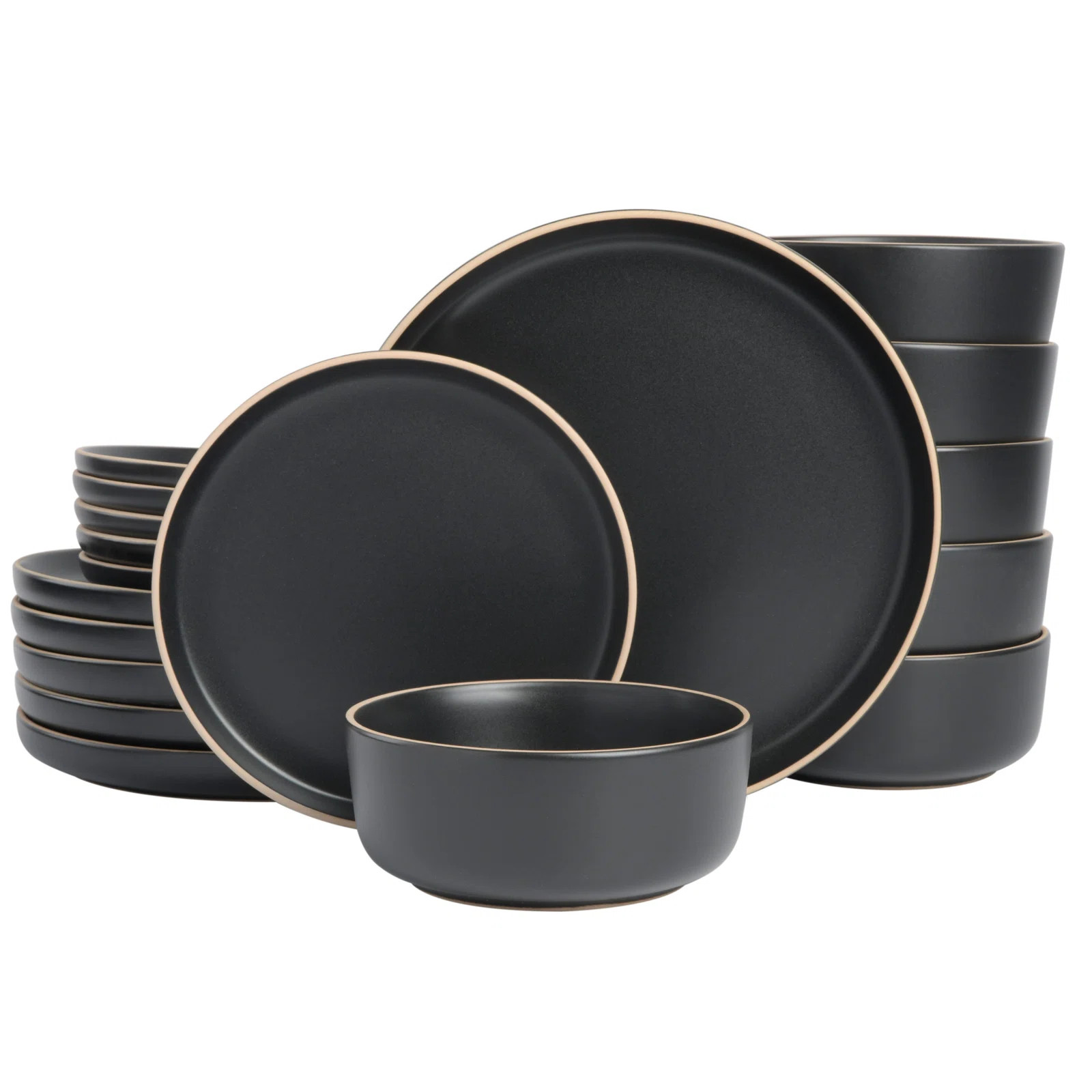 Gibson Soho Lounge Gibson Soho Lounge Stoneware Dinnerware Set - Service for 4 | Wayfair North America