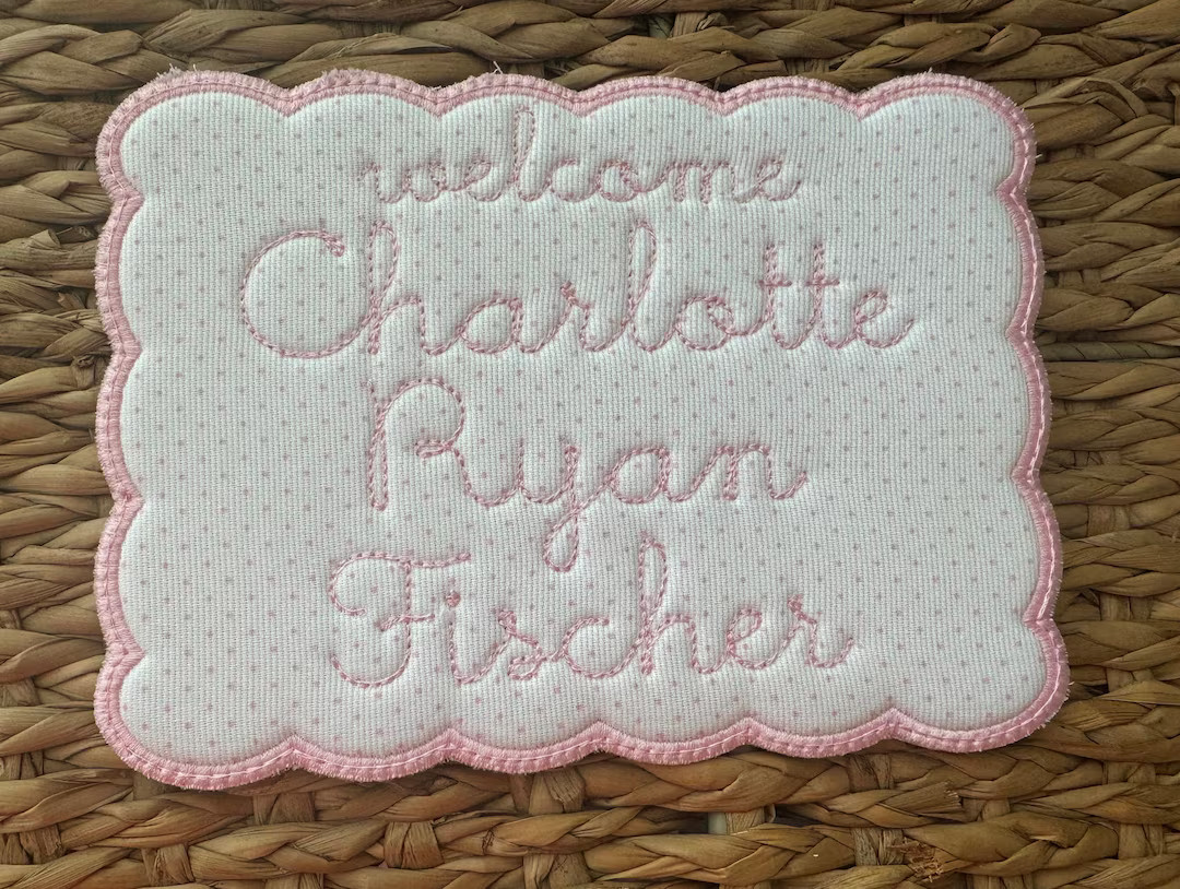 Welcome Baby Plaque, Hospital Boys Bassinet Plaque, Baby Girl Banner for Hospital, Scallop Birth ... | Etsy (US)