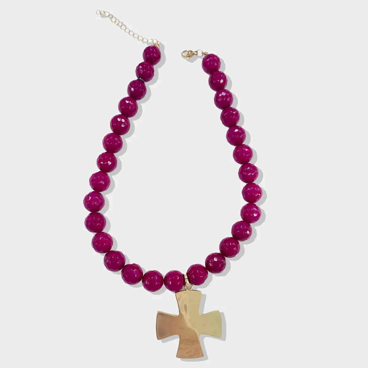 Merlot Statement Cross Charm Necklace Set | Allie + Bess