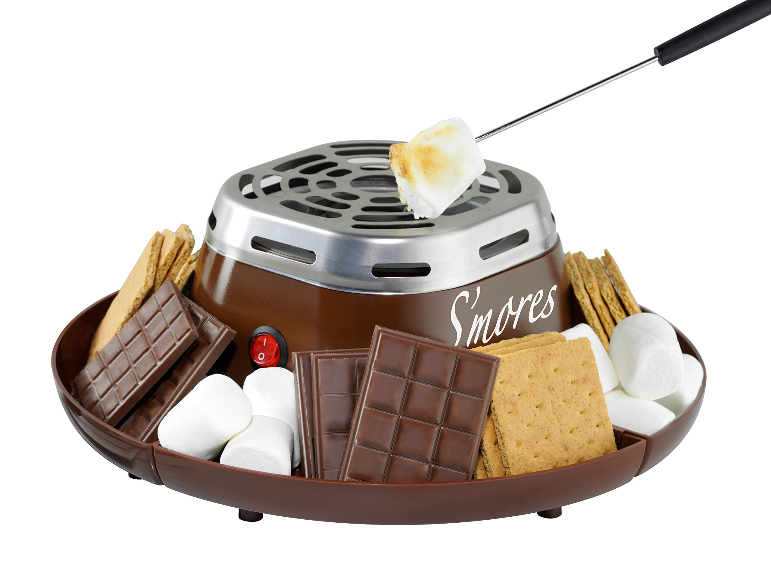 Nostalgia Tabletop Indoor Electric S'mores Maker - Smores Kit With Marshmallow Roasting Sticks an... | Amazon (US)