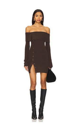 Lovers and Friends Lexi Mini Dress in Brown. - size M | Revolve Clothing (Global)