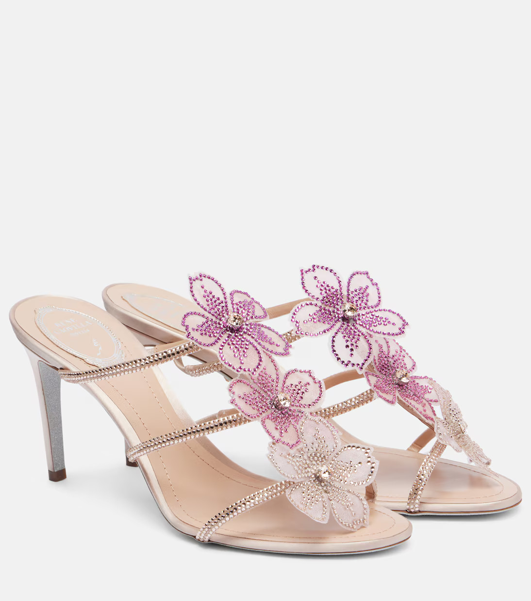 Peach Flower 80 leather sandals | Mytheresa (INTL)
