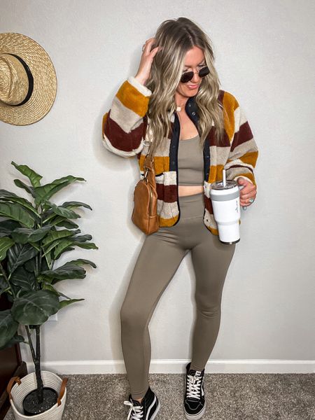 Matching set - stayed tts (large) more colors, sold separately 
Jacket - stayed tts (large) also comes in solids and pullovers 
Sneakers - tts (11) 

#LTKcurves #LTKstyletip