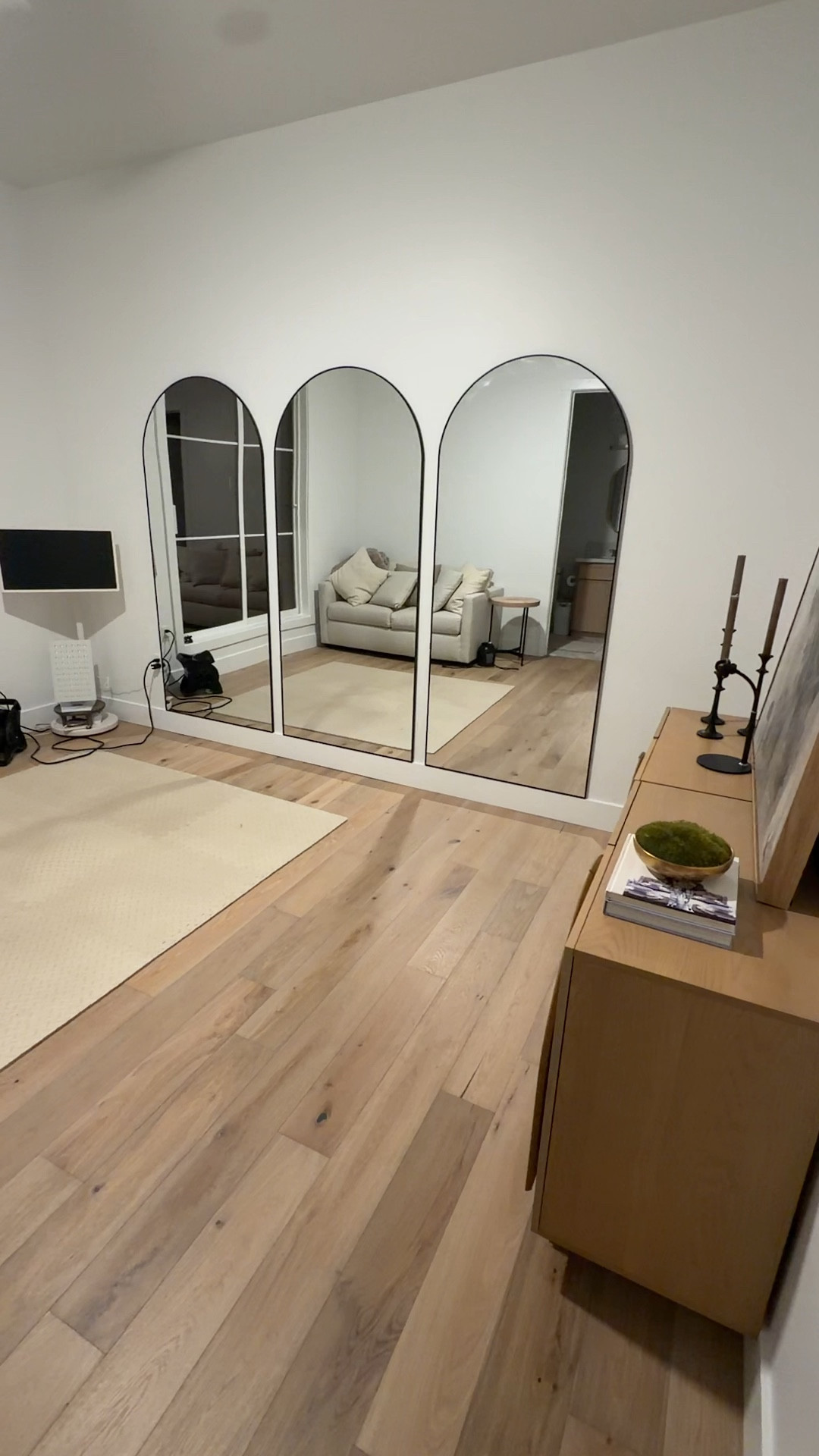 Loving these big mirrors in our workout room and they’re on sale 