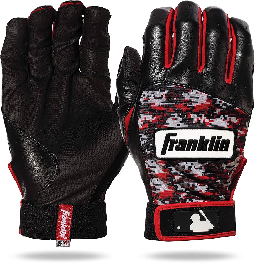 Franklin Sports MLB Adult Batting Gloves - Digitek Camo Baseball + Softball - Premium Leather - M... | Amazon (US)