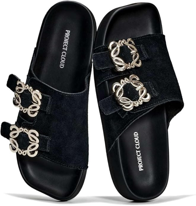 Project Cloud 100% Genuine Leather Womens Sandals Dressy - Lightweight & Non-Slip Women's Flats S... | Amazon (US)