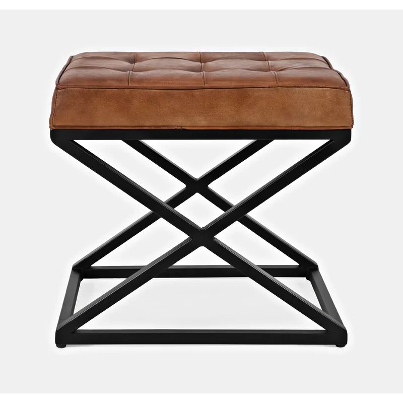 Lorilee Leather Tufted Ottoman | Wayfair North America