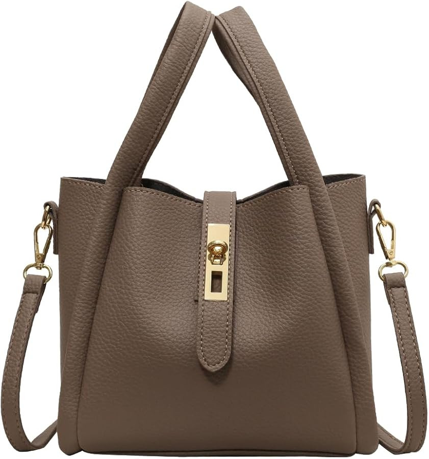 Bucket Bags for Women - Leather Crossbody Bucket Purse Small Handbag Trendy Vintage Shoulder Bag ... | Amazon (US)