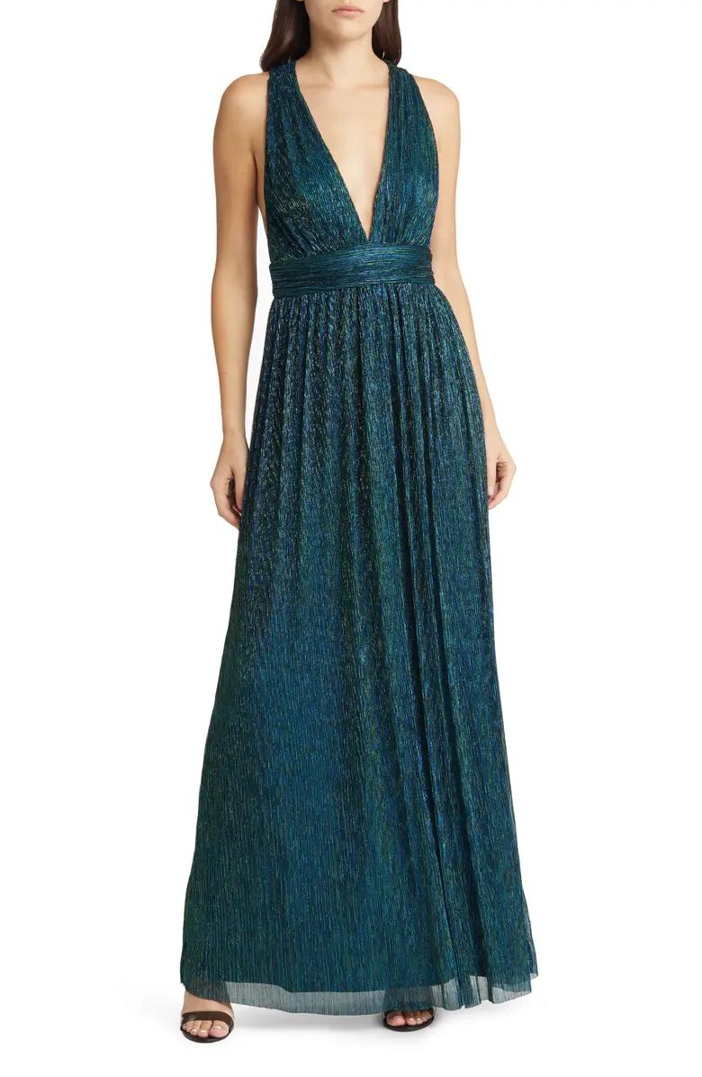 Lulus Looking Radiant Metallic Evening Gown | Nordstrom | Nordstrom