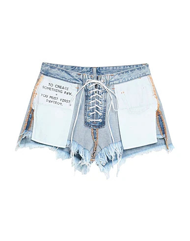 BEN TAVERNITI™ UNRAVEL PROJECT  | Blue Women‘s Denim Shorts  | YOOX | YOOX (US)