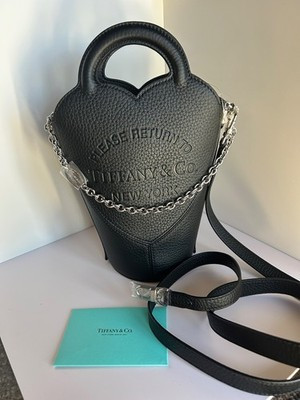 Tiffany & Co. Return to Tiffany Leather Bucket Bag Black NWT Chain Strap | eBay US
