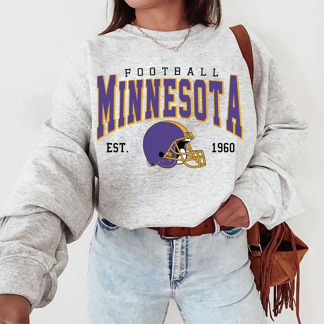 Minnesota Football Sweatshirt Vintage Minnesota Football - Etsy | Etsy (US)