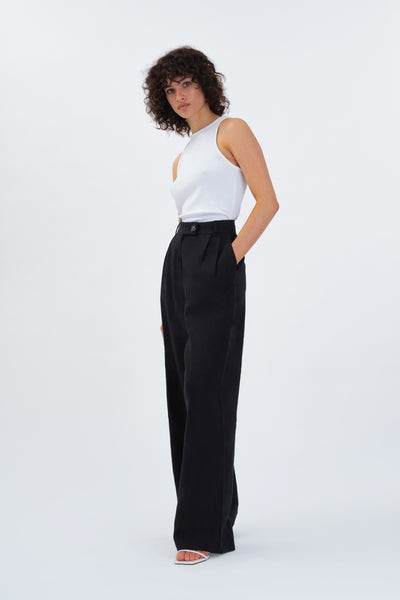 Fanita Wide Leg Linen Trouser | Aligne UK