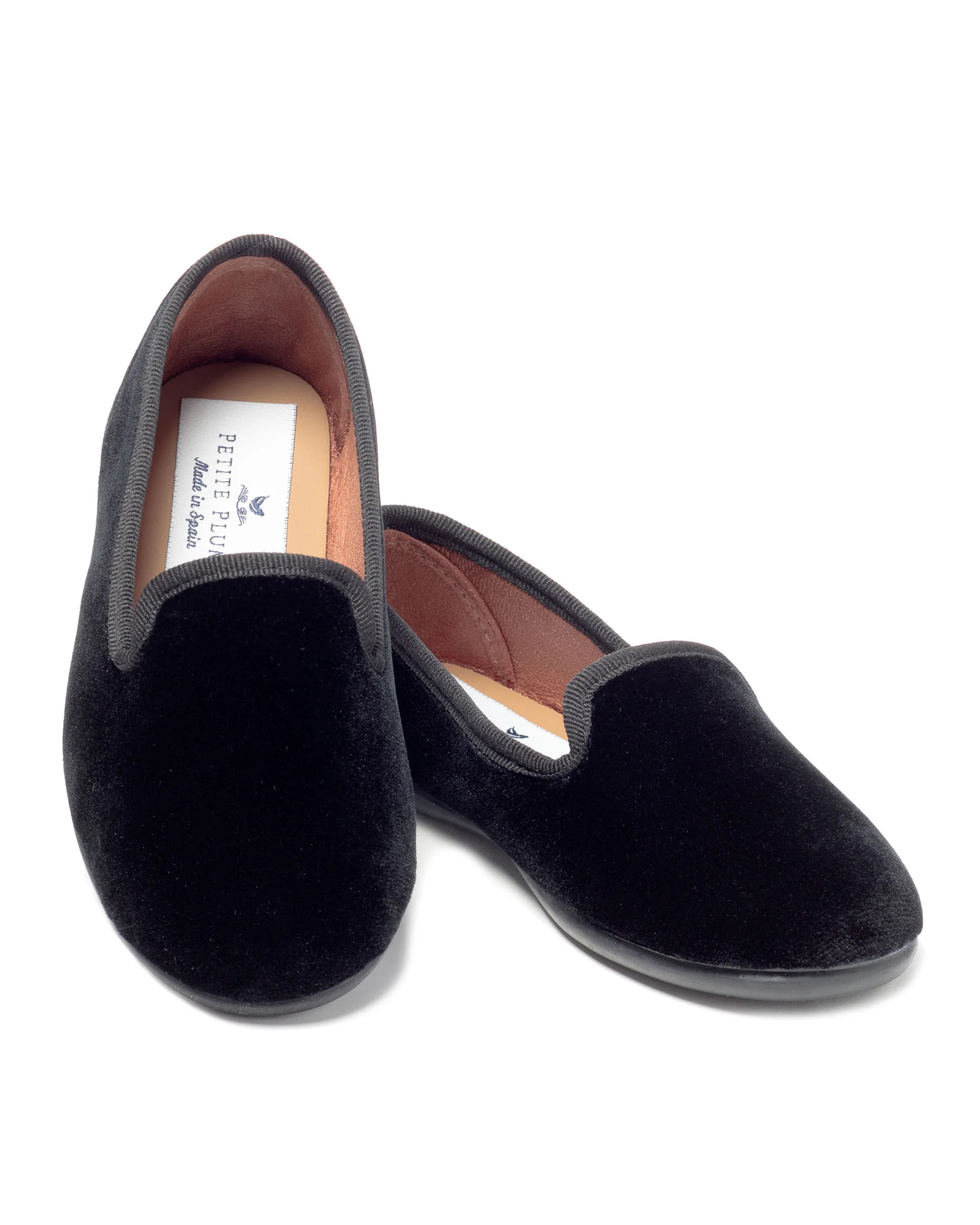 Kid's Hamptons Loafer in Black Velvet | Petite Plume