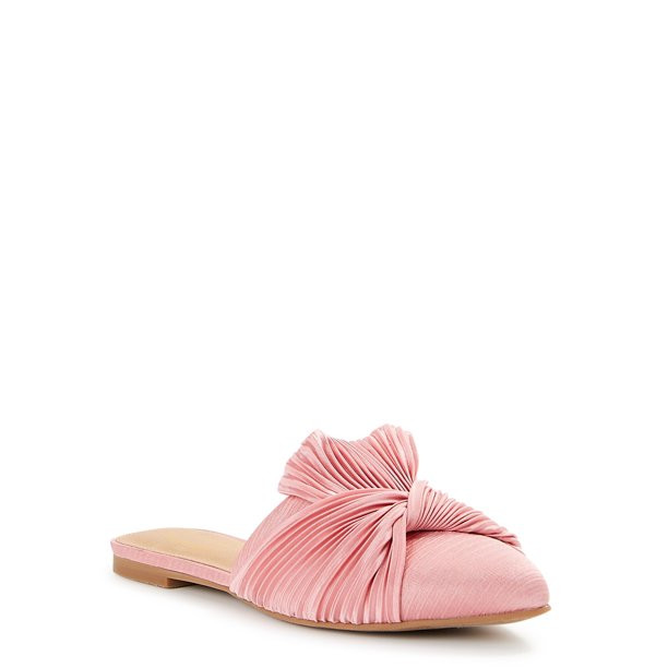 Scoop Women's Crinkle Satin Mules - Walmart.com | Walmart (US)