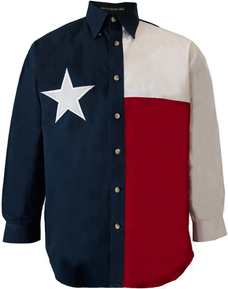 Texas Flag Long Sleeves Twill Shirt | Amazon (US)