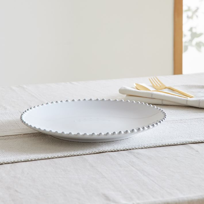 Costa Nova Pearl White Stoneware Dinner Plates (Set of 4) | West Elm (US)