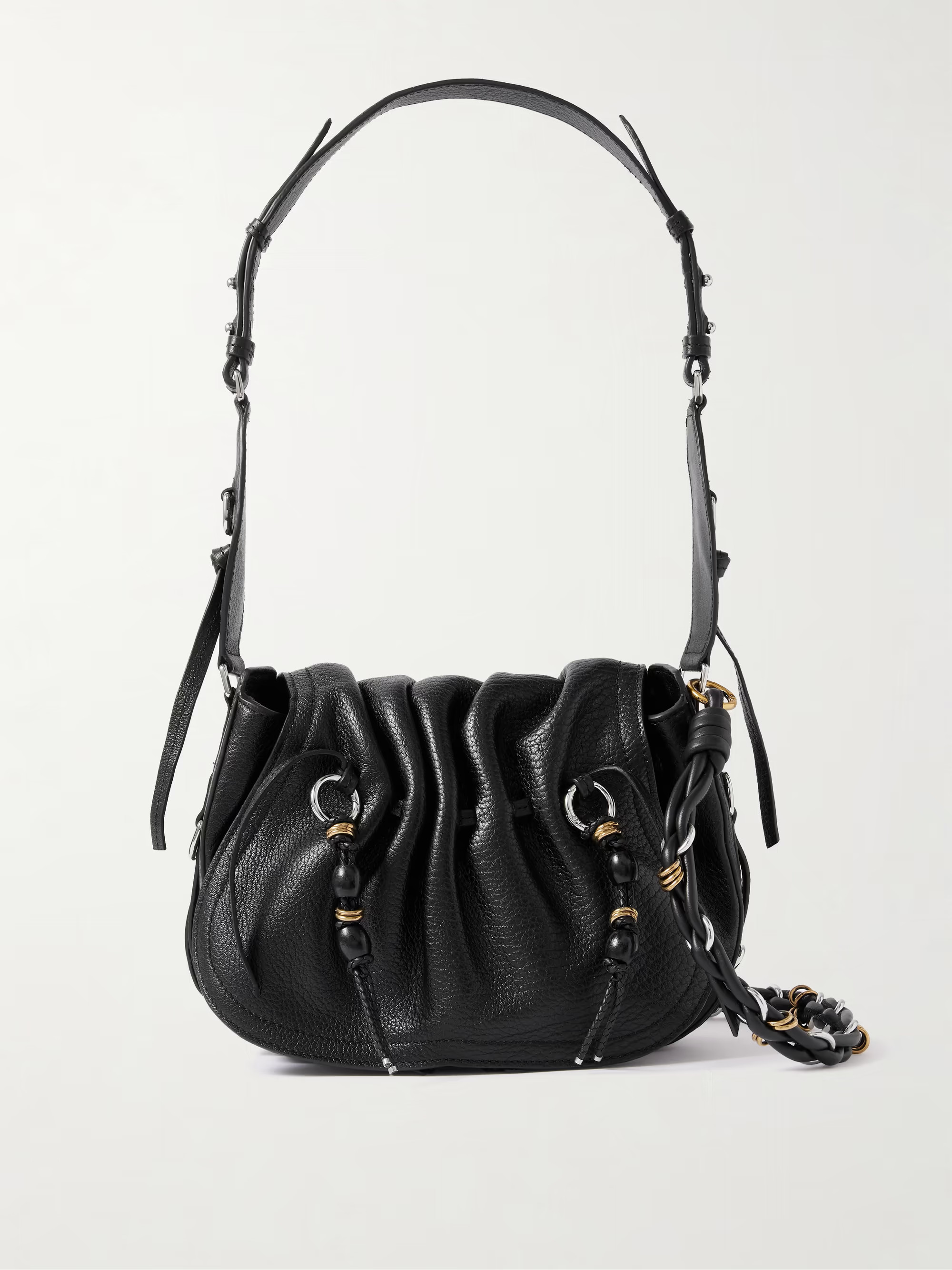 Bolton embellished tasseled textured-leather shoulder bag | NET-A-PORTER (US)