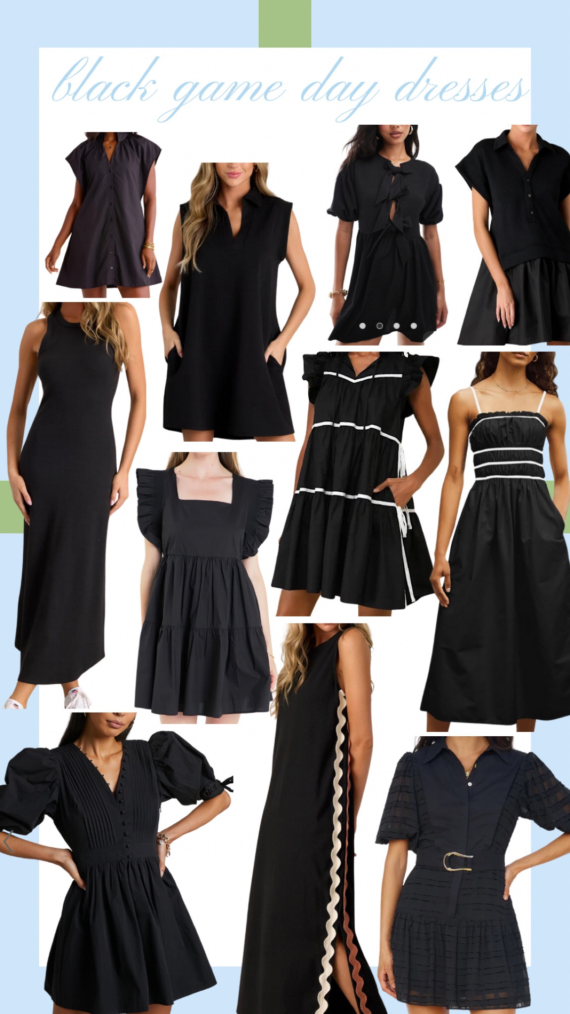 Black game day dresses 

#LTKSeasonal #LTKU