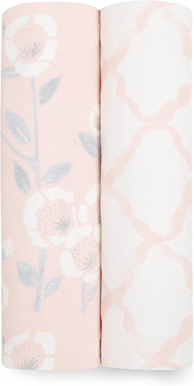 aden + anais Silky Soft Swaddle Blanket, Boutique Muslin Blankets for Girls & Boys, Baby Receivin... | Amazon (US)