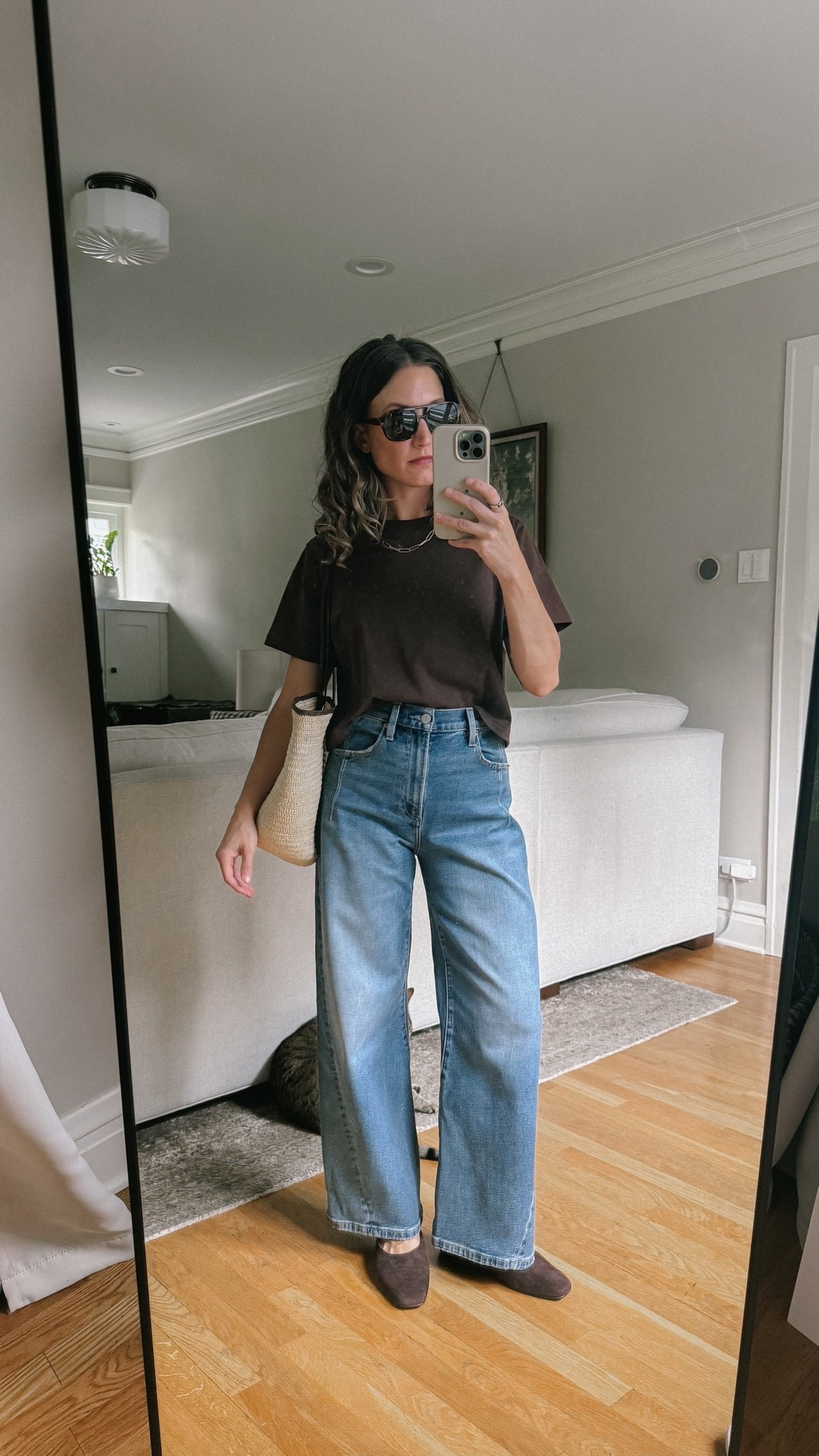 August Capsule // Day Fifteen 

Sold Out NYC tee, S, I sized up. Pistola denim, 25, TTS, petite friendly. Margaux flats, TTS. Sèzane basket tote. Quince sunglasses. Similar necklace linked.

#LTKOver40 #LTKPetite #LTKootd