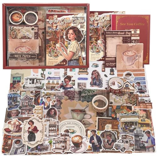 Holiday Scrapbooking Supplies Kit, A6 Notebook, Vintage Junk Journaling Kit | Amazon (US)