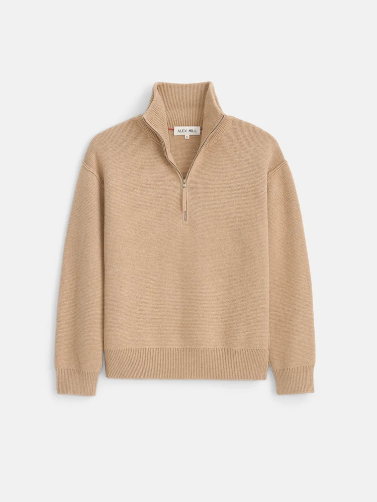 Daphne Half-Zip Sweater in Cotton Cashmere | Alex Mill