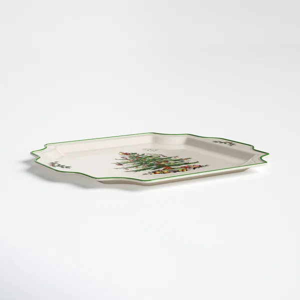 Spode Christmas Tree Square Handled Platter | Birch Lane