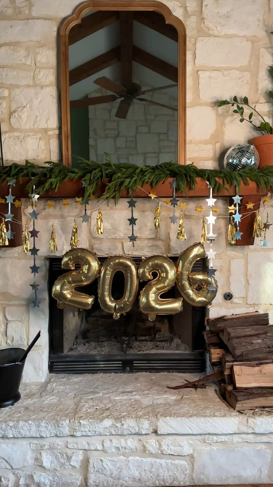 Ring in the new year, but make it cozy ✨

We kept things simple over here — a few gold touches, twinkle lights, and a little mantle magic to welcome 2026. I love decorating for moments like this because it doesn’t have to be over the top to feel special. Just warm, familiar, and lived in.

Linking the balloons + simple New Year’s decor I used here if you’re planning something easy at home 🤍

#ltkparty New Years Party 

#LTKHoliday #LTKHome #LTKmomlife
