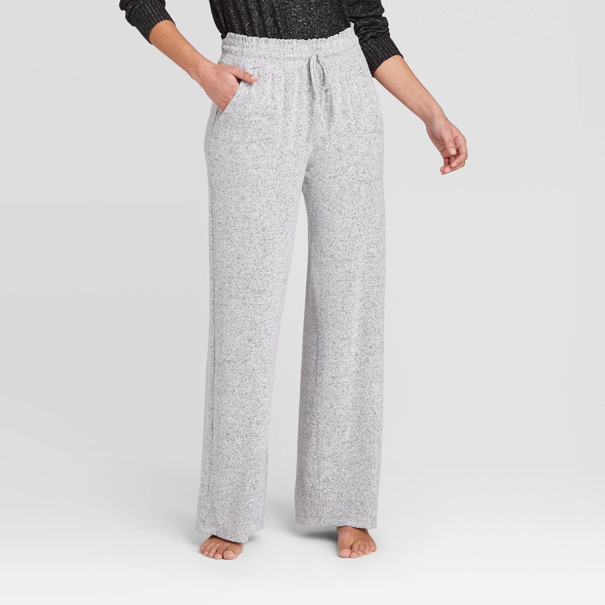 Women's Perfectly Cozy Wide Leg Lounge Pants - Stars Above™ Light Gray XS | Target