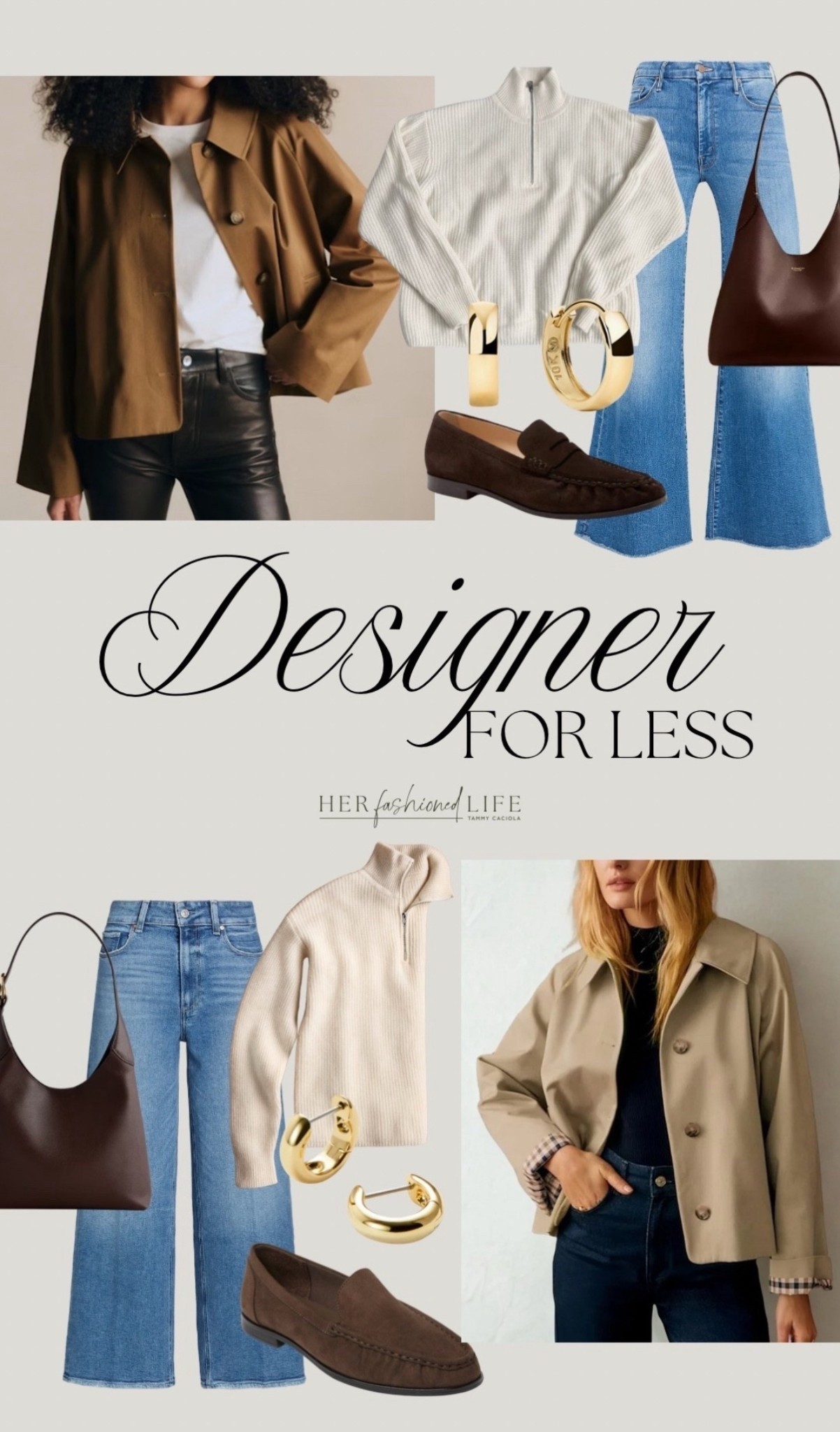 Designer for less! #Jackets #Jeans #Loafers #OOtd #Bags #Earrings #Sweater #Quince #Nordstrom #Mother #Sezane #Coach #Tuckernuck 

#LTKOver40 #LTKootd