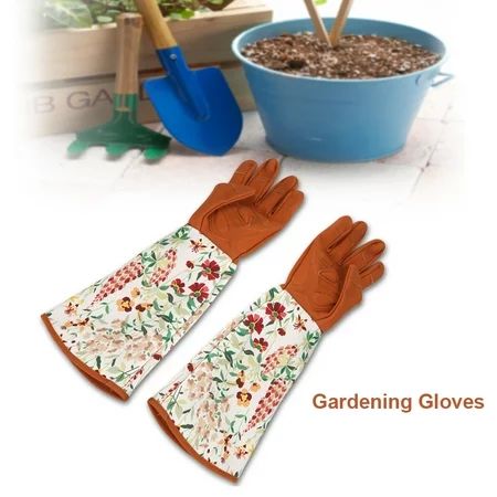 HERCHR 1 Pair of Long Sleeve Gardening Gloves Hands Protector for Garden Yard Pruning Trimming Use,  | Walmart (US)