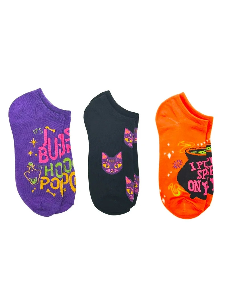 Disney Hocus Pocus Women's Halloween No-Show Socks, 3-Pack, Size 4-10 | Walmart (US)