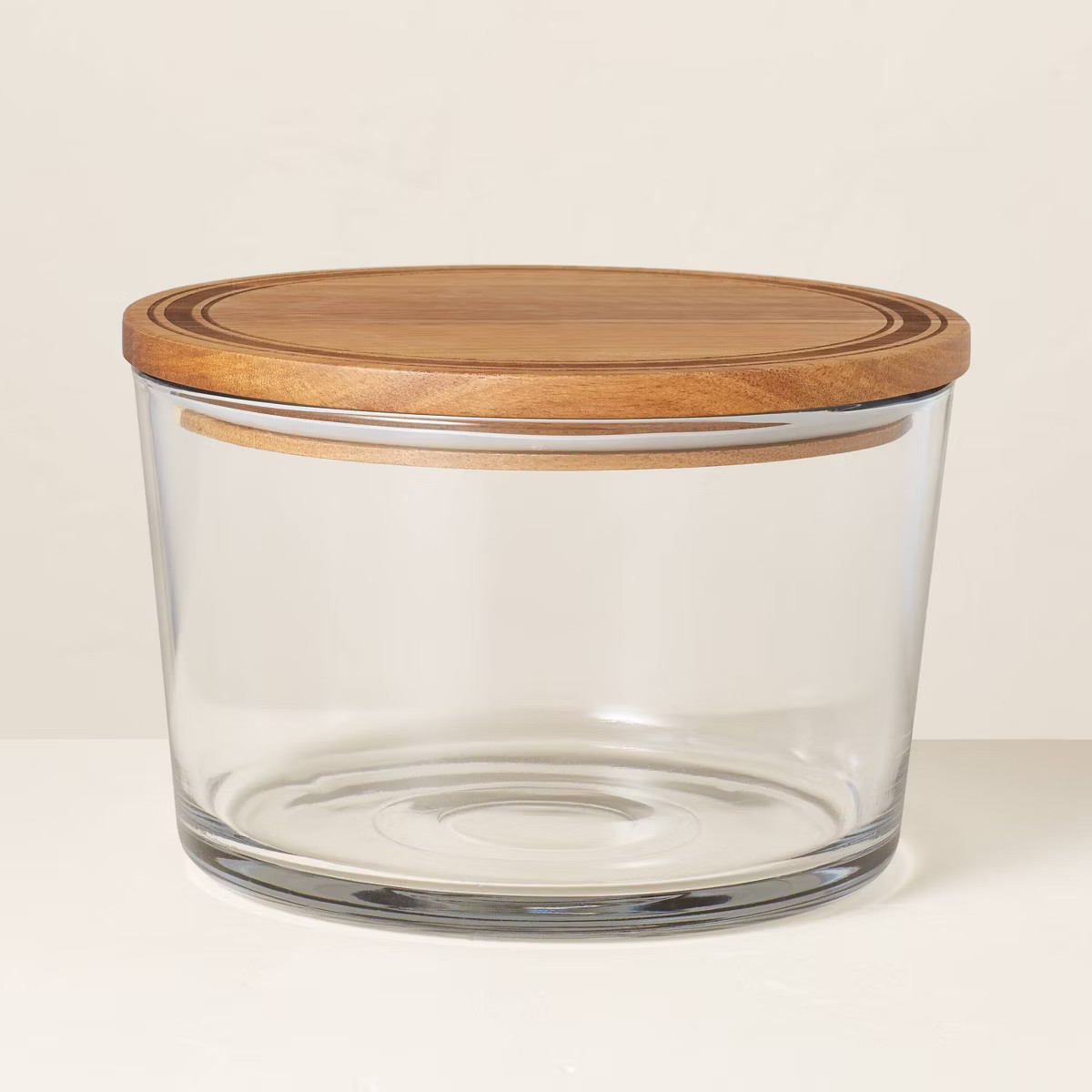 104oz Glass Serve Bowl with Wood Lid - Hearth & Hand™ with Magnolia | Target