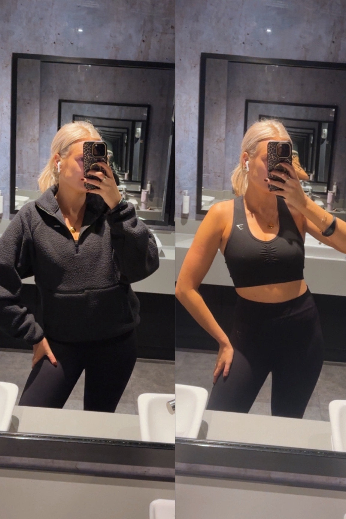 Gymshark is my fave for gym wear! 

Sherpa zip up, gym outfit, Athleisure 