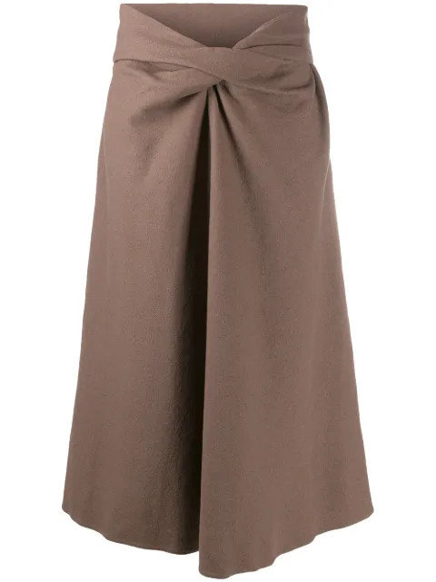 twist detail midi skirt | Farfetch (DE)