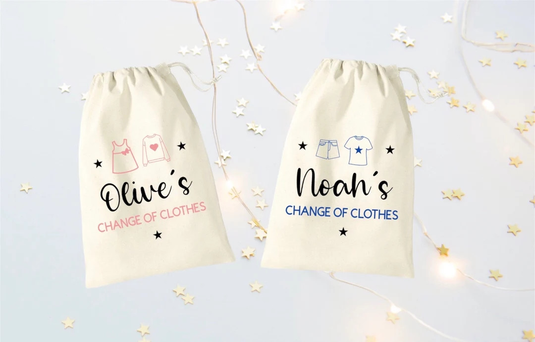 Toddler Personalised Nursery Change of Clothes Bag - perfect for leaving a spare set of clothes a... | Etsy (US)