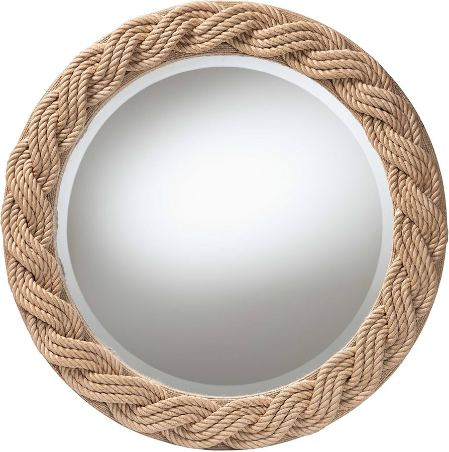 bali & pari Romana Braided Rope Mirror – Coastal Mirror with Woven Jute Accents for Farmhouse, ... | Amazon (US)