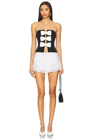 Kora Bustier Top in Black & White | Revolve Clothing (Global)