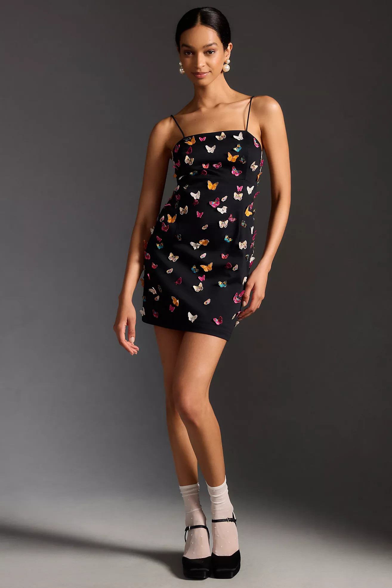 Maeve 3-D Butterfly Spaghetti-Strap Dress | Anthropologie (US)